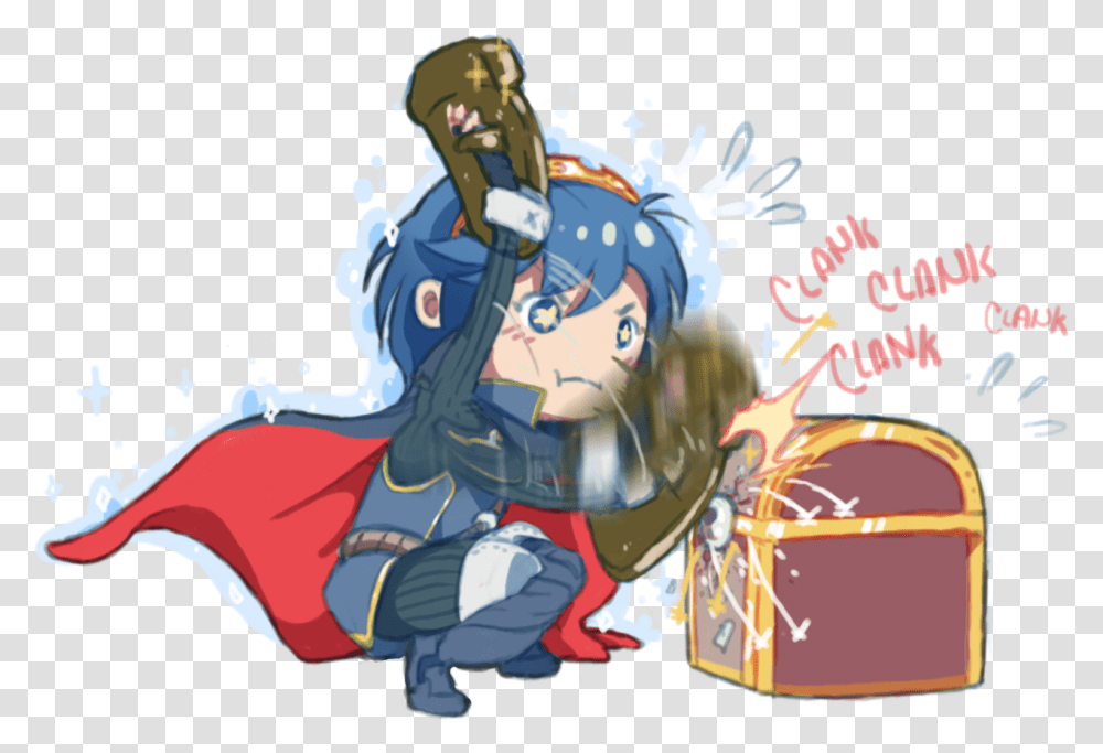 Marth Using The Shield Of Seals To Open A Chest Fire Shield Of Seals, Comics, Book, Manga, Graphics Transparent Png