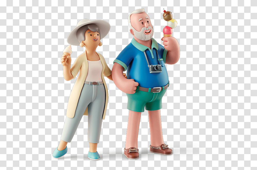 Martha And Arthur Figurine, Hat, Apparel, Person Transparent Png