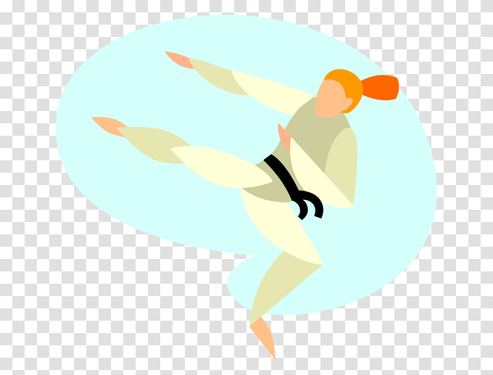 Martial Arts Artist Performs Karate Kick, Animal, Fish, Water, Swimming Transparent Png