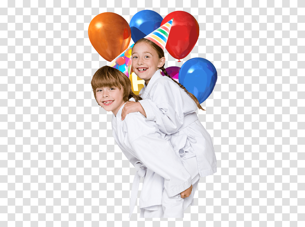Martial Arts Birthday Parties Changing Lives Happy Birthday Balloons, Clothing, Apparel, Person, Human Transparent Png