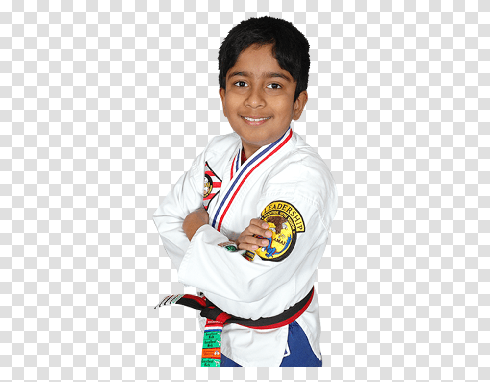 Martial Arts Kid With Arms Crossed Brazilian Jiu Jitsu, Person, Face, Sport, Logo Transparent Png