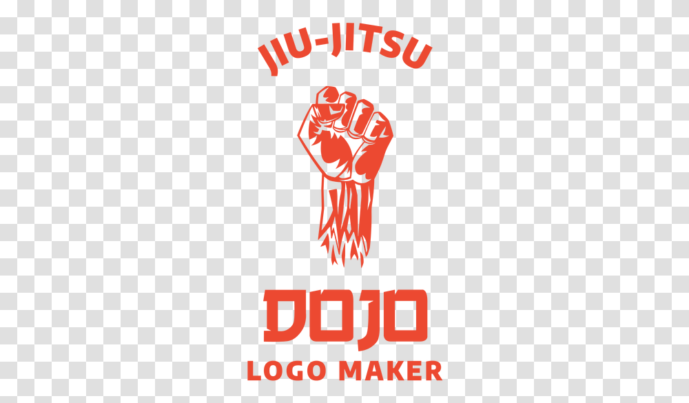 Martial Arts Logo Maker For A Jiu Jitsu Sensei Illustration, Hand, Fist, Poster, Advertisement Transparent Png