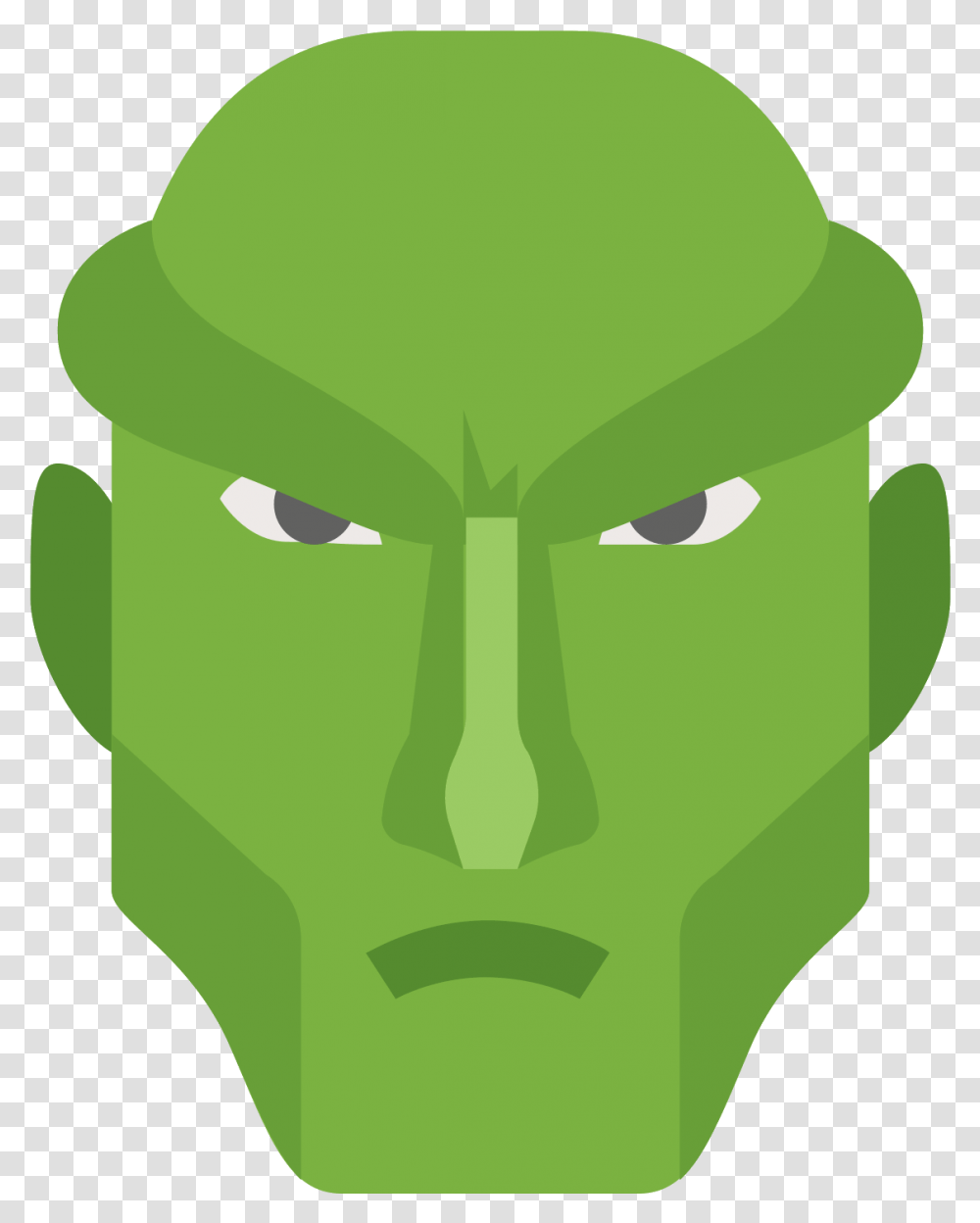 Martian Manhunter Logo Image Illustration, Green, Head, Face, Light Transparent Png