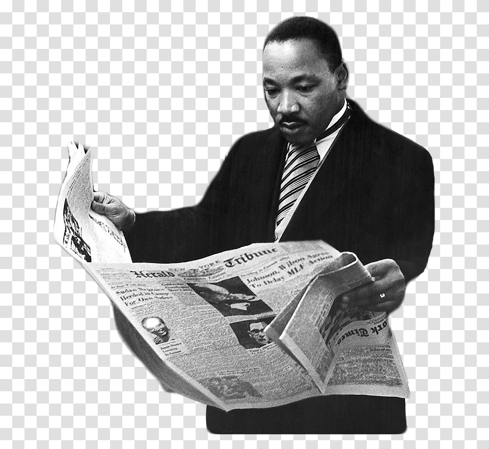 Martin Luther King Community Foundation Inc Martin Luther King Reading Newspaper, Tie, Accessories, Accessory Transparent Png