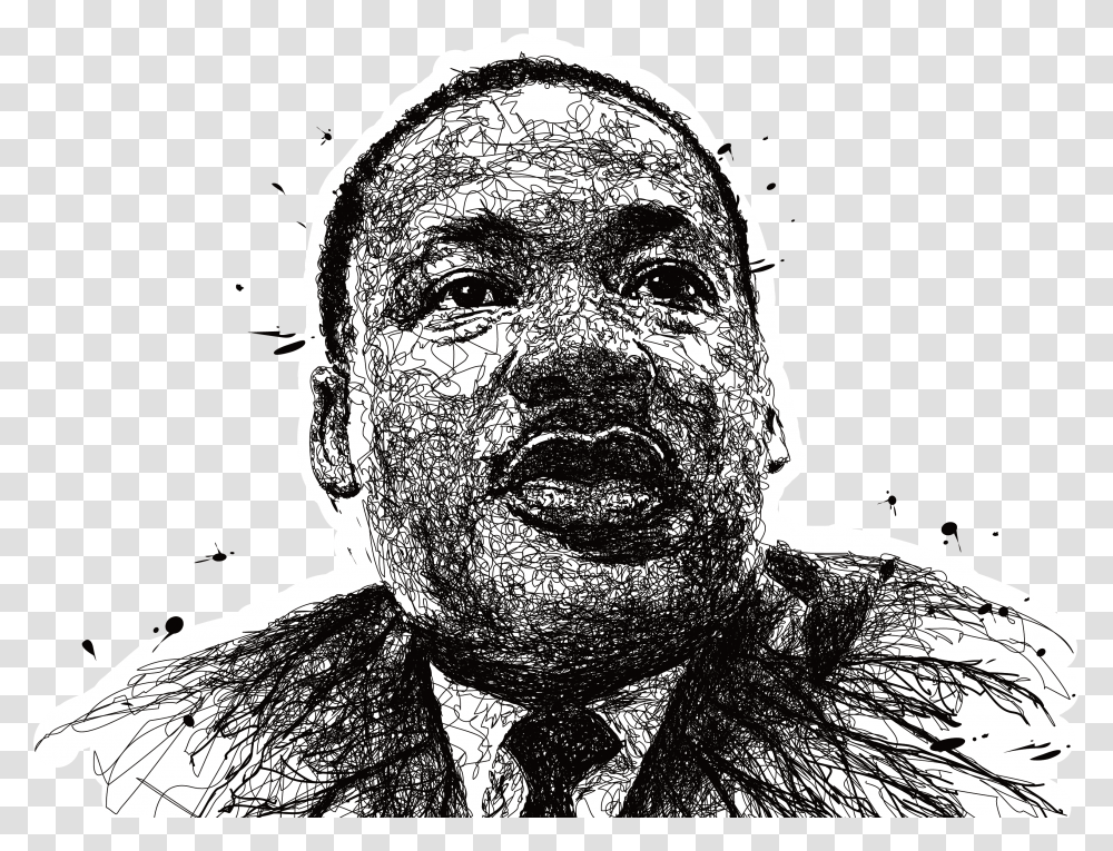 Martin Luther King Jr Martin Luther King Jr, Face, Person, Head, Drawing Transparent Png