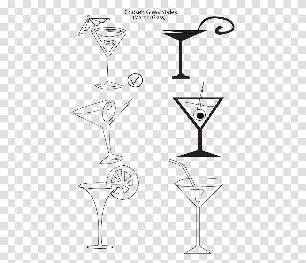Martini Glass Silhouette Martini Glass, Cocktail, Alcohol, Beverage, Drink Transparent Png