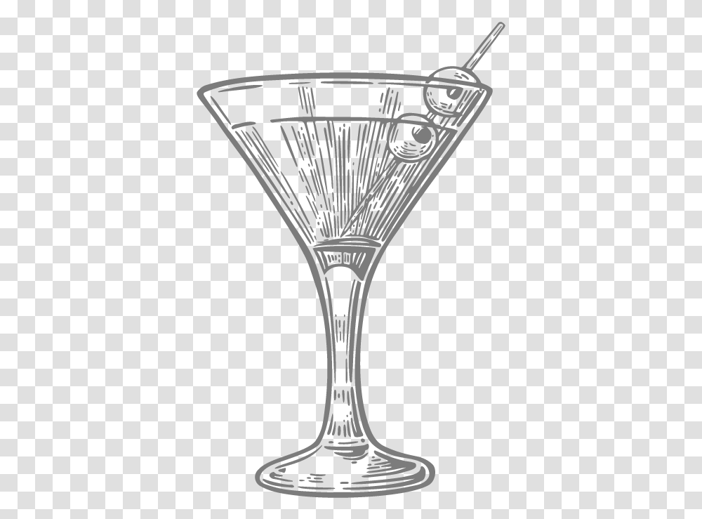Martiniicon Cocktail Illustration Noir, Glass, Rake, Lamp, Broom Transparent Png