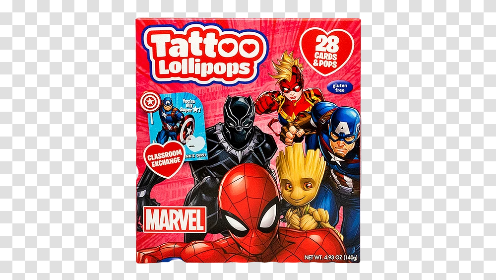 Marvel 28ct Tattoo Pop Card Kit Women Of Marvel, Helmet, Clothing, Person, Poster Transparent Png
