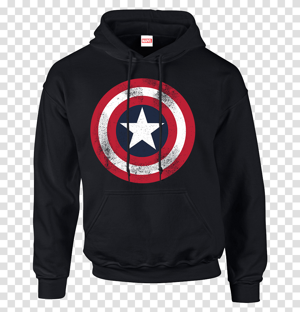 Marvel Avengers Assemble Captain America Distressed Captain America Hoodie, Apparel, Sweatshirt, Sweater Transparent Png