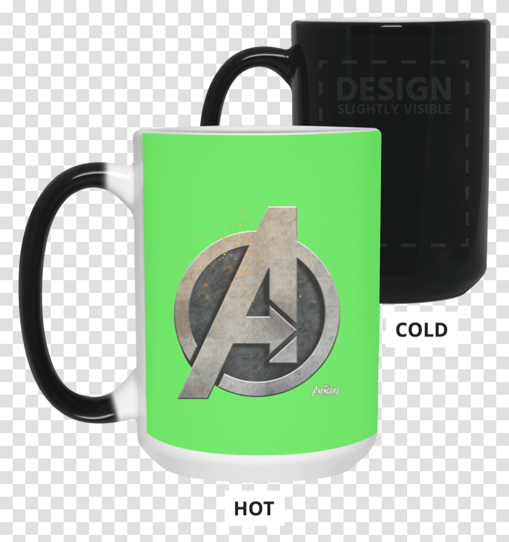 Marvel Avengers Infinity War Steel Symbol Graphic Color Mug, Coffee Cup, Label, Stein Transparent Png