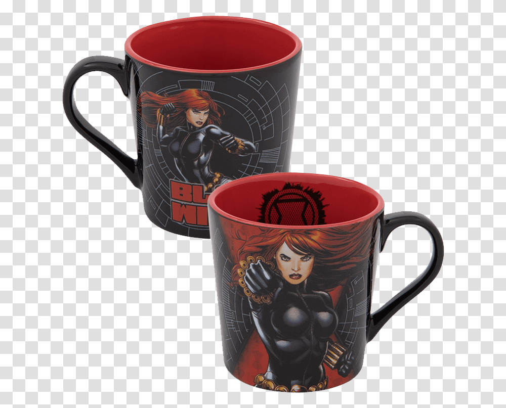 Marvel Black Widow Ceramic Mug Coffee Cup, Glass, Person, Human Transparent Png