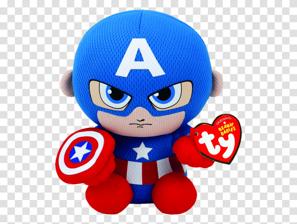 Marvel Captain America Beanie BabiesTitle Marvel Captain America Beanie Baby, Toy, Doll Transparent Png