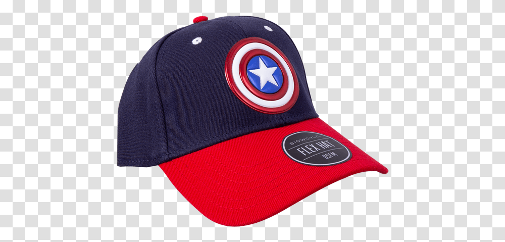 Marvel Captain America Shield Red & Blue Cap Baseball Cap, Clothing, Apparel, Hat Transparent Png