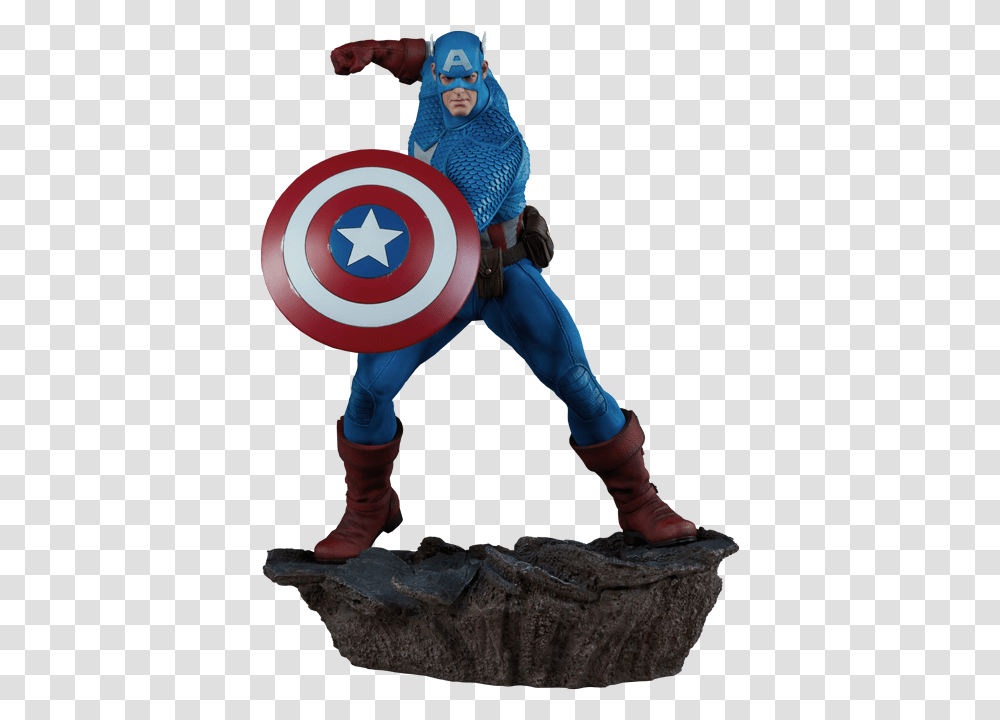 Marvel Captain America Statue, Apparel, Person Transparent Png