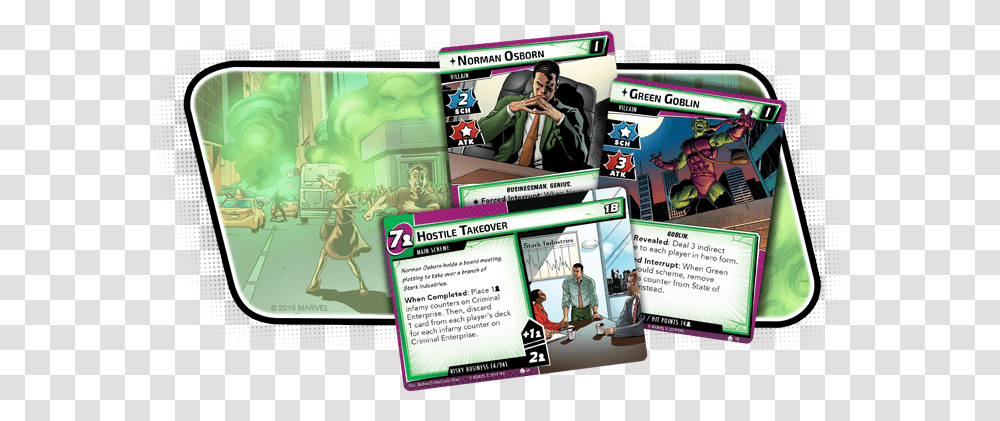 Marvel Champions Lcg The Green Goblin, Person, Human, Skateboard, Sport Transparent Png
