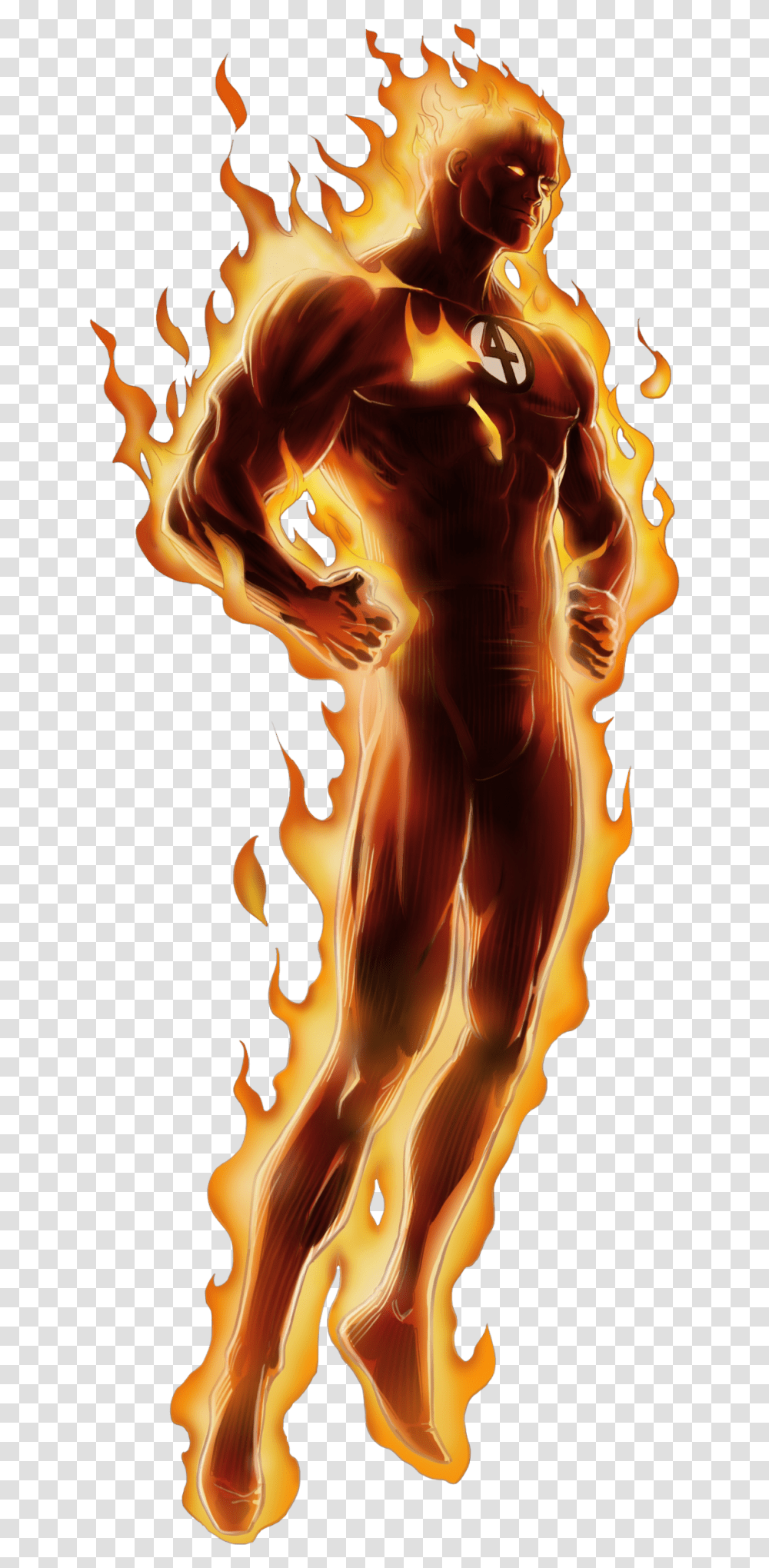 Marvel Comics Human Torch, Fire, Person, Flame, Animal Transparent Png
