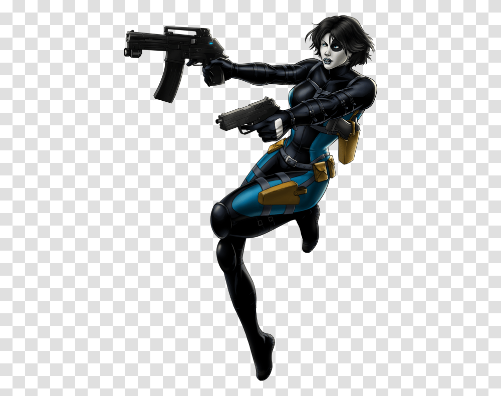 Marvel Domino X Force X Force Domino Marvel, Person, Robot, Gun, Weapon Transparent Png