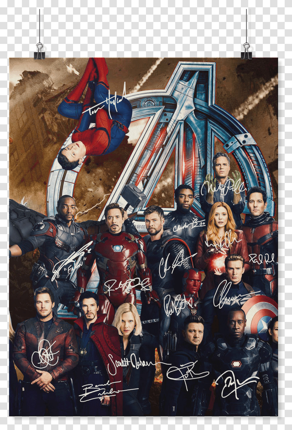 Marvel Endgame Mit Unterschrift Poster, Person, People, Advertisement, Crowd Transparent Png