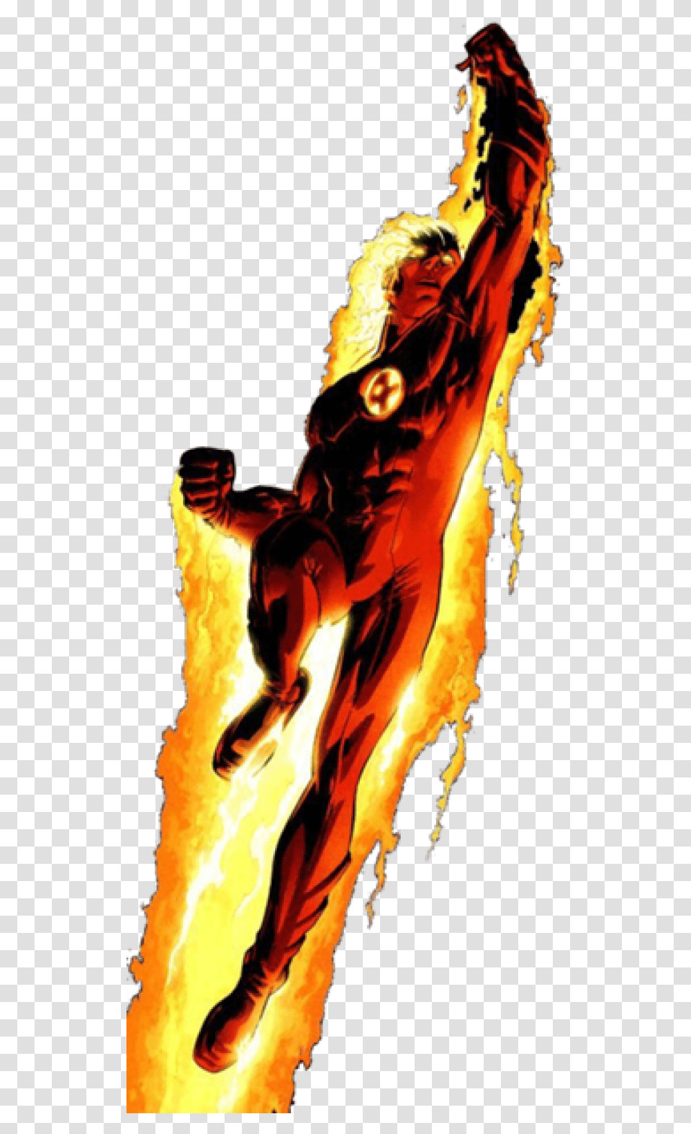 Marvel Fantastic Four Logo Images Gallery Marvel Human Torch Fantastic Four, Bonfire, Flame, Dragon, Person Transparent Png