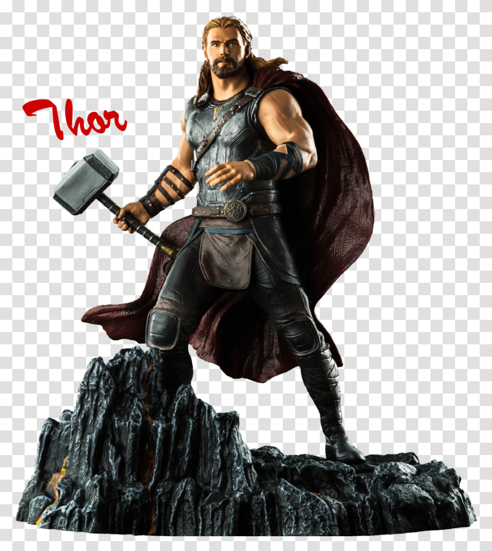 Marvel Gallery Thor Ragnarok Thor Infinity War Statue, Person, Human, Sport, Sports Transparent Png