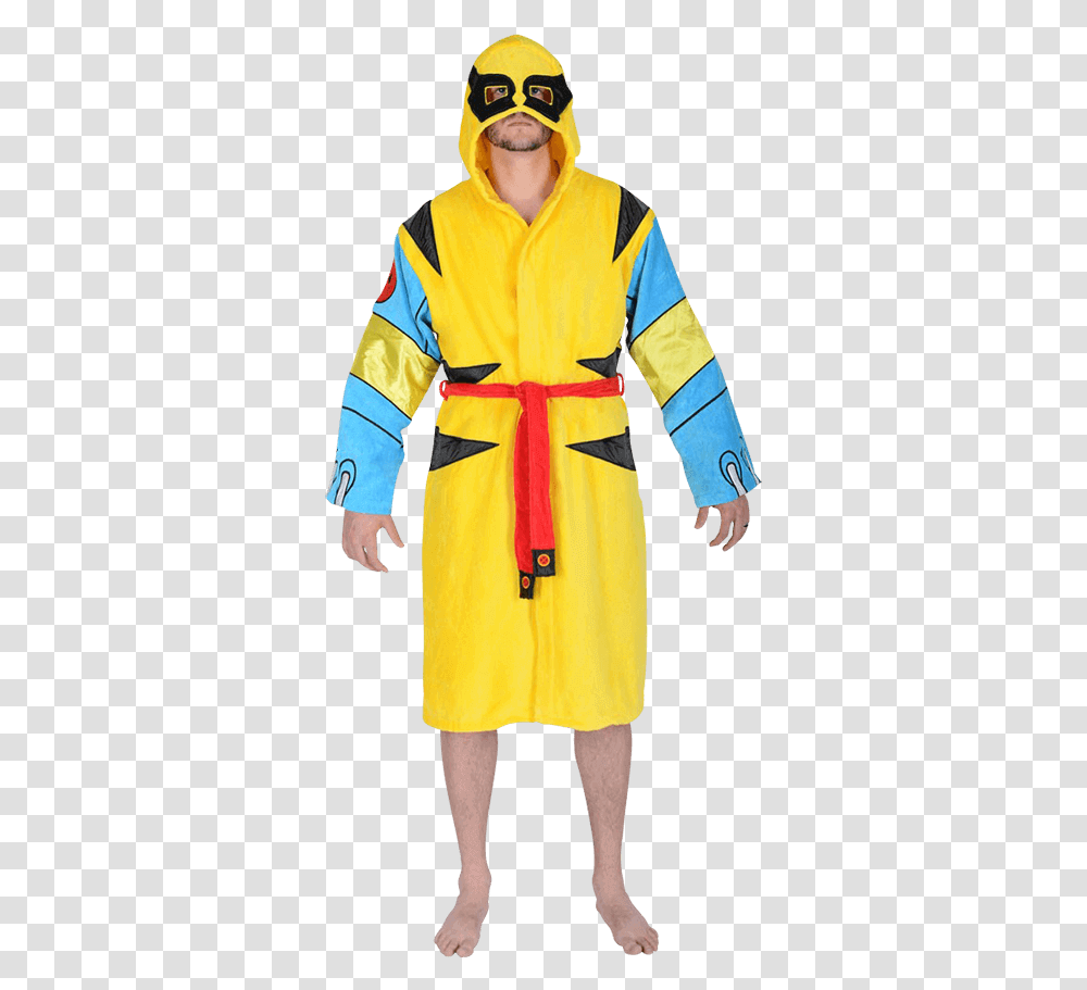Marvel Hooded Wolverine Robe Hooded Sci Fi Characters, Apparel, Coat, Person Transparent Png
