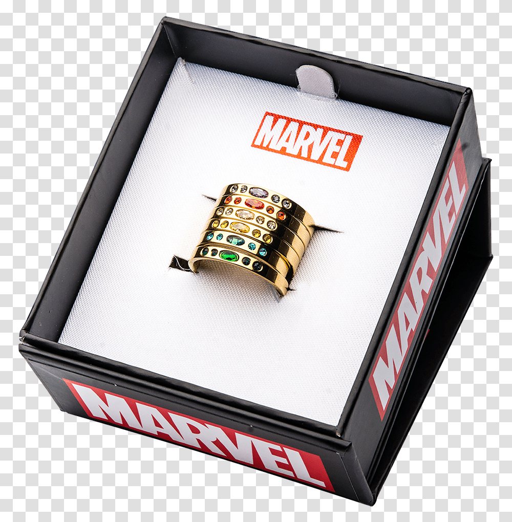 Marvel Infinity Stones Ring, Box, Label, Table Transparent Png