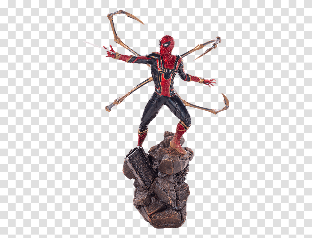 Marvel Iron Spider Man Statue, Costume, Person, Alien Transparent Png