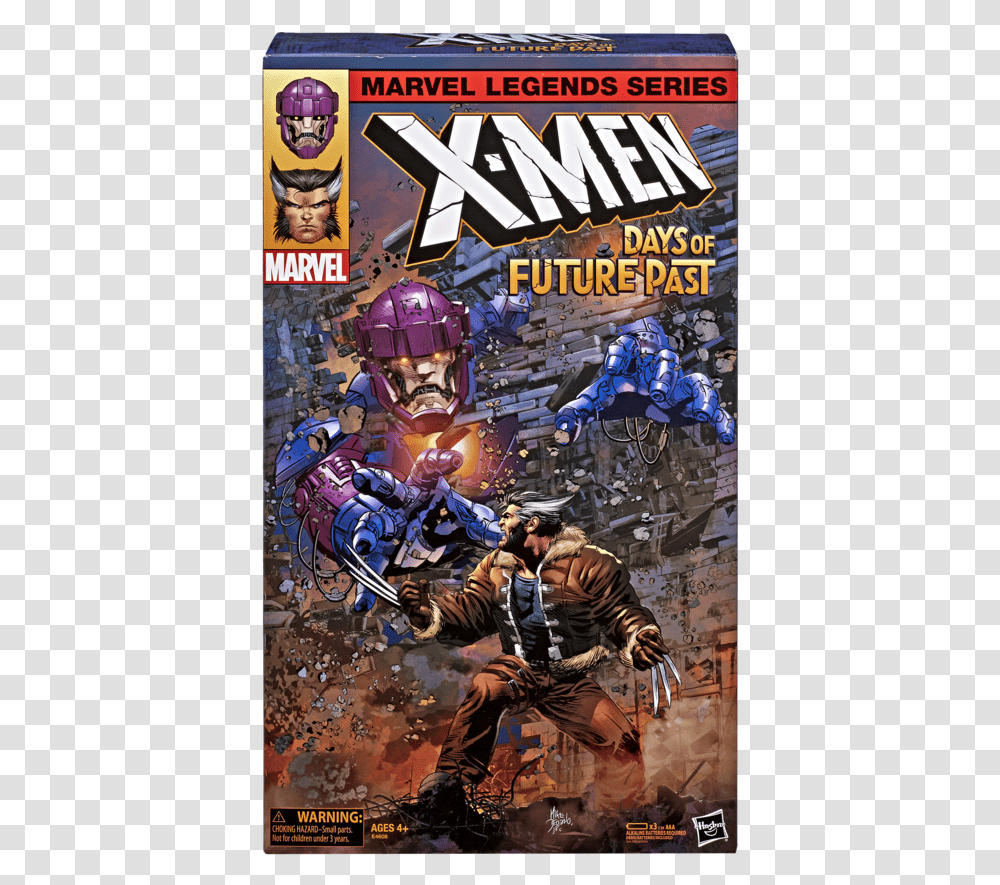 Marvel Legends Series Wolverine And Sentinel, Helmet, Person, Poster, Advertisement Transparent Png