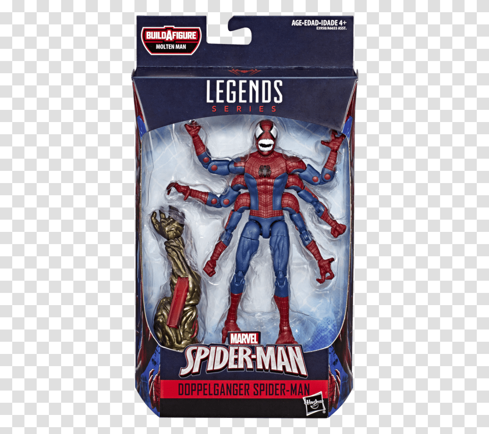 Marvel Legends Spider Man Far From Home, Figurine, Poster, Advertisement, Person Transparent Png