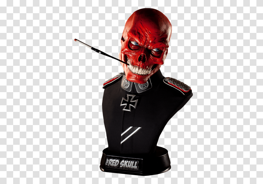 Marvel Red Skull Life Size Bust, Person, Head, Costume Transparent Png