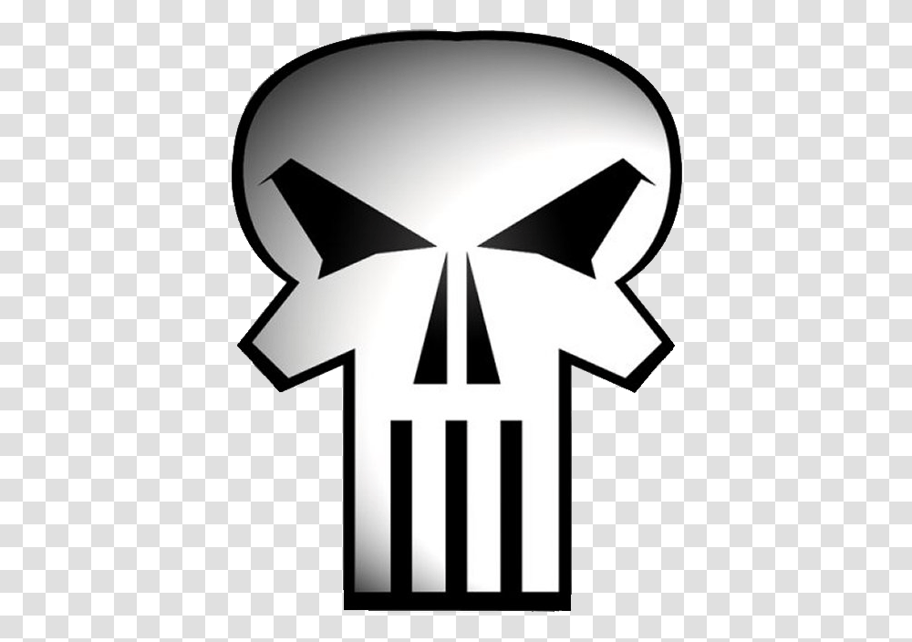 Marvel Reinvents The Punisher Punisher Skull, Cross, Logo, Trademark Transparent Png