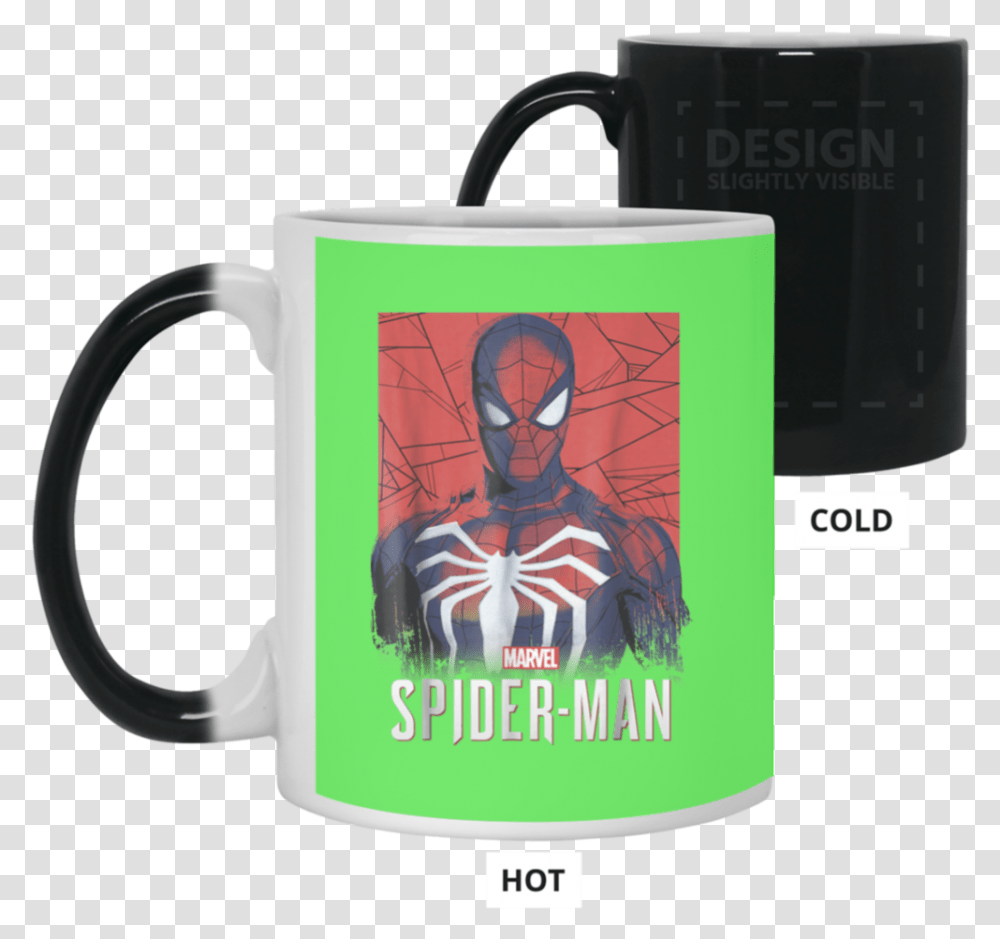 Marvel's Spider Man Game Logo Portrait Graphic Color Mug, Coffee Cup, Label Transparent Png