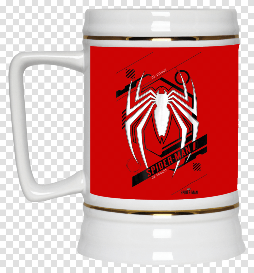 Marvel's Spider Man Game Tech Icon Graphic Beer Stein Mug, Jug, Coffee Cup Transparent Png