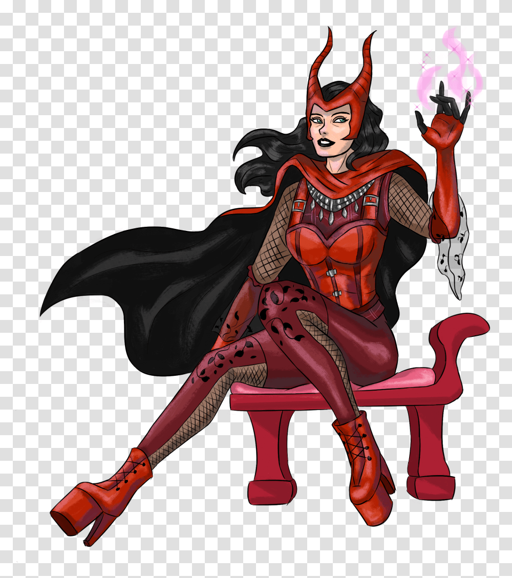Marvel Scarlet Witch Comic, Costume, Person, Human, Comics Transparent Png