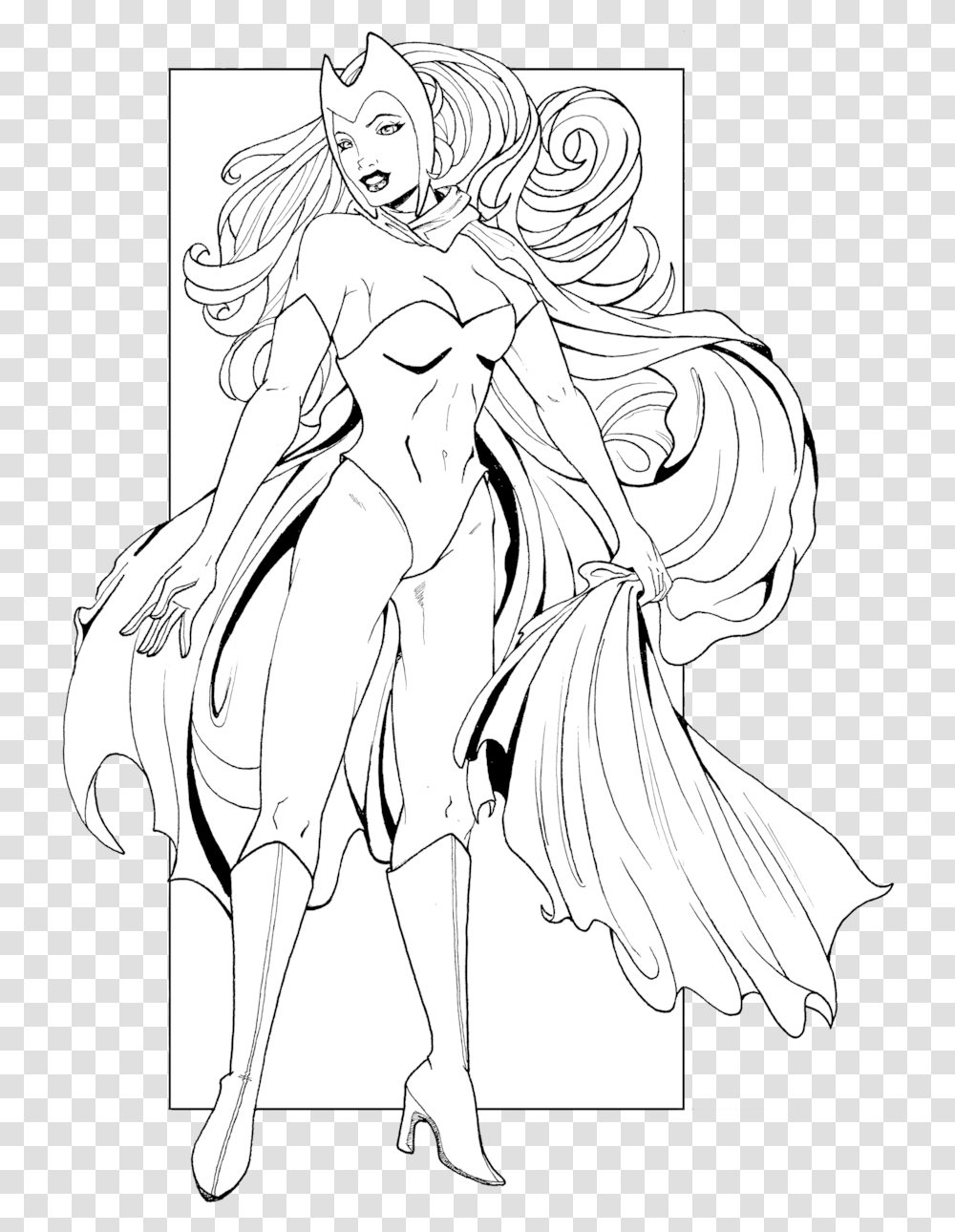 Marvel Scarlet Witch Sketch, Person, Human, Drawing Transparent Png