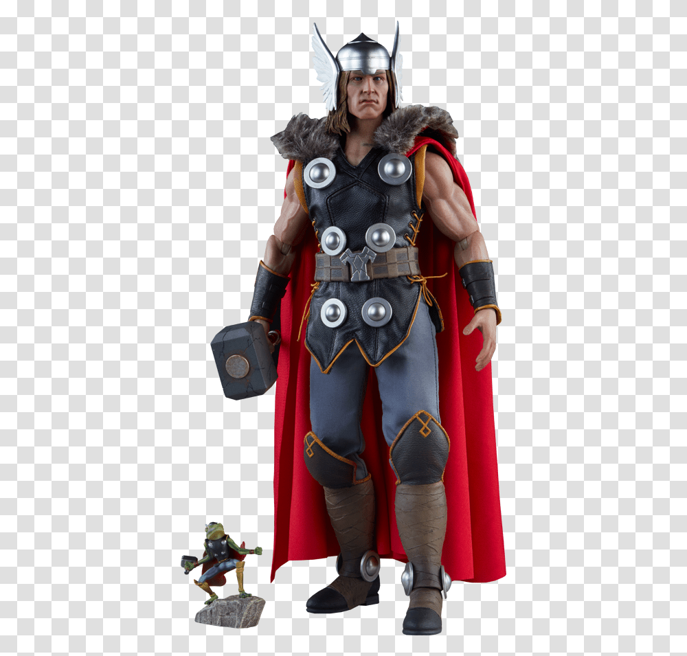Marvel Sixth Scale Figure Thor Classic Thor Muc, Costume, Helmet, Person Transparent Png