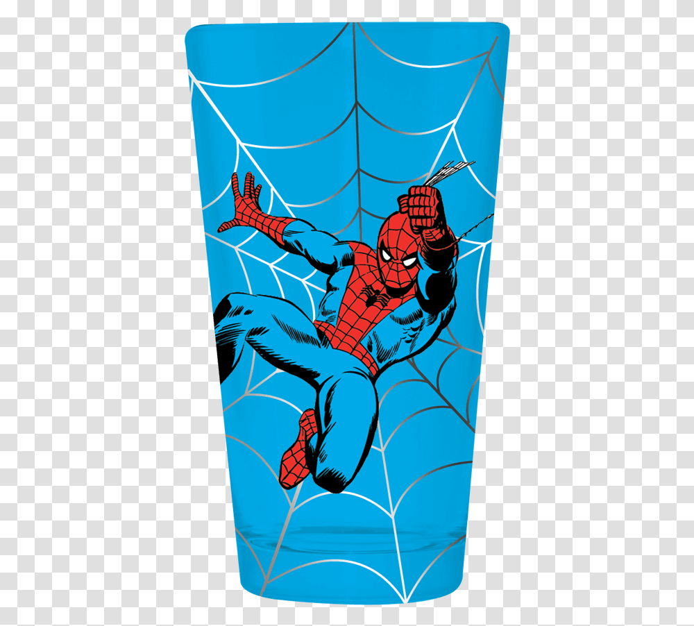 Marvel Spider Man Blue Pint Glass Spider Man, Furniture, Animal, Spider Web Transparent Png