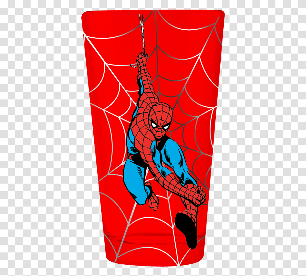 Marvel Spider Man Red Pint Glass, Spider Web, Poster, Advertisement Transparent Png