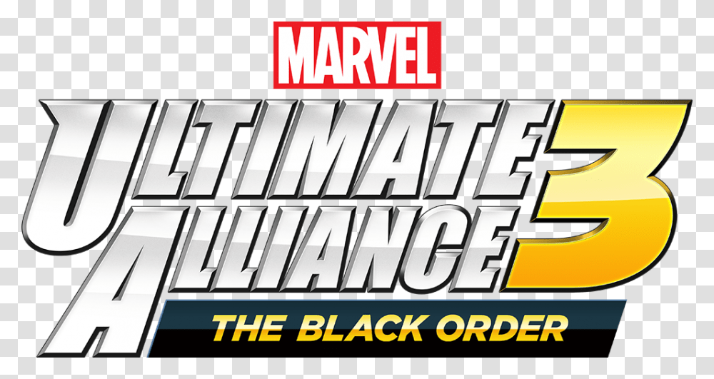 Marvel Ultimate Alliance 3 Logo Marvel Ultimate Alliance 3 The Black Order Logo, Word, Alphabet, Outdoors Transparent Png