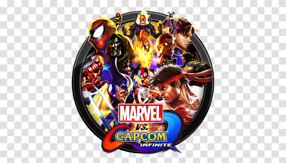 Marvel Vs Capcom Infinite Logo 4 Marvel Vs Capcom 3 Poster, Person, Human, Game, Gambling Transparent Png