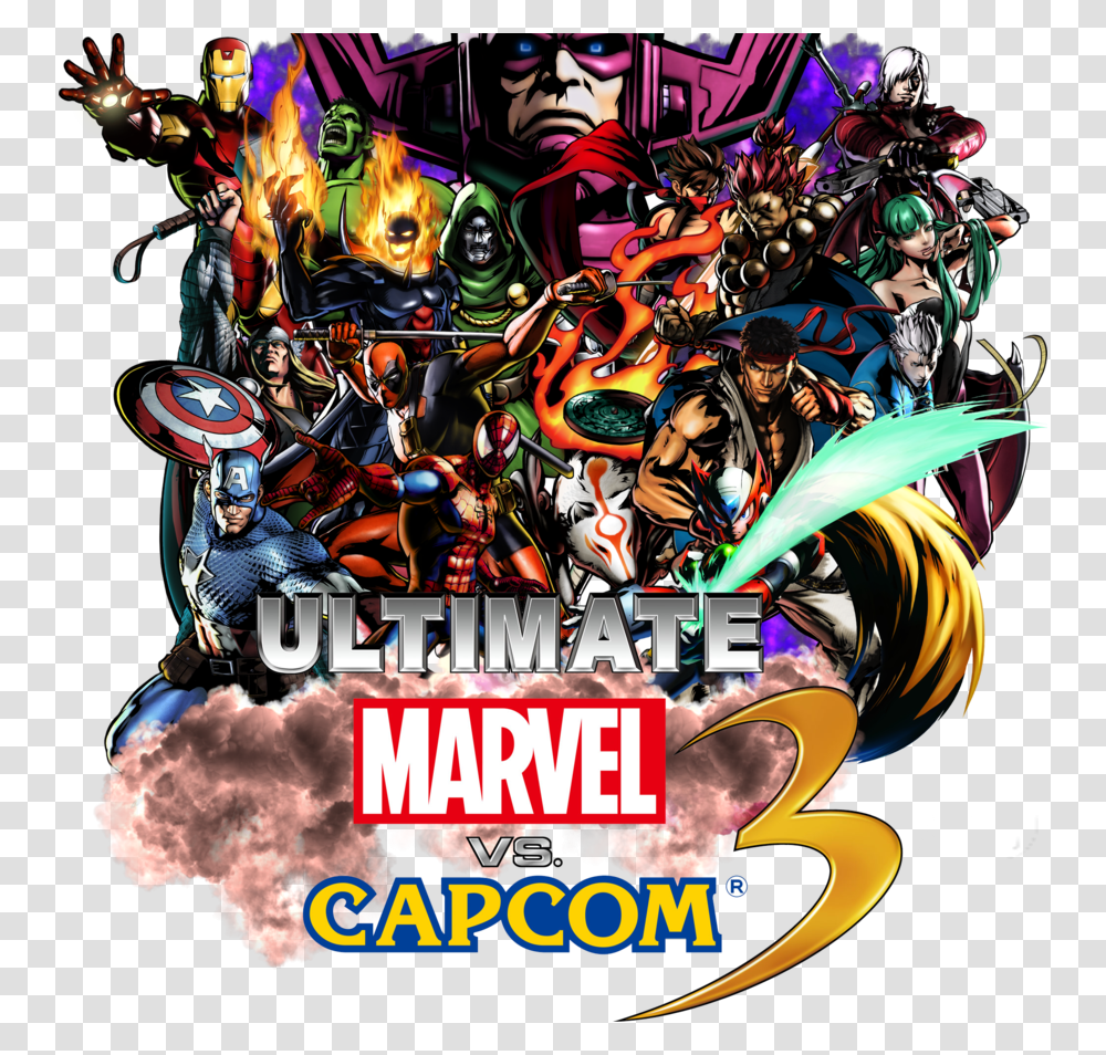Marvel Vs Capcom, Poster, Advertisement, Flyer, Paper Transparent Png