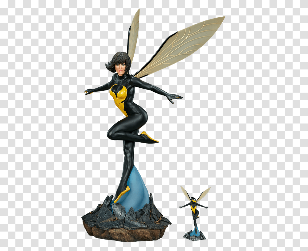 Marvel Wasp Statue, Batman, Person, Sculpture Transparent Png