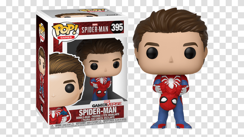 Marvels Spider Man Funko Pop Spider Man Ps4 Unmasked, Doll, Toy, Person, Human Transparent Png