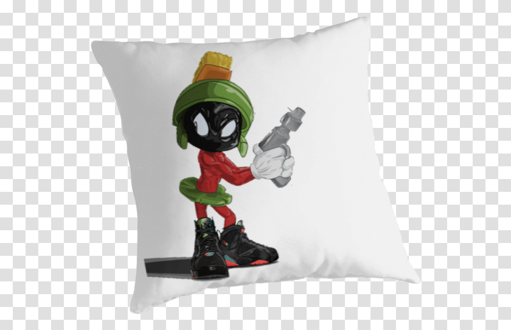 Marvin The Martian By Bmppro Cushion, Pillow, Apparel, Helmet Transparent Png