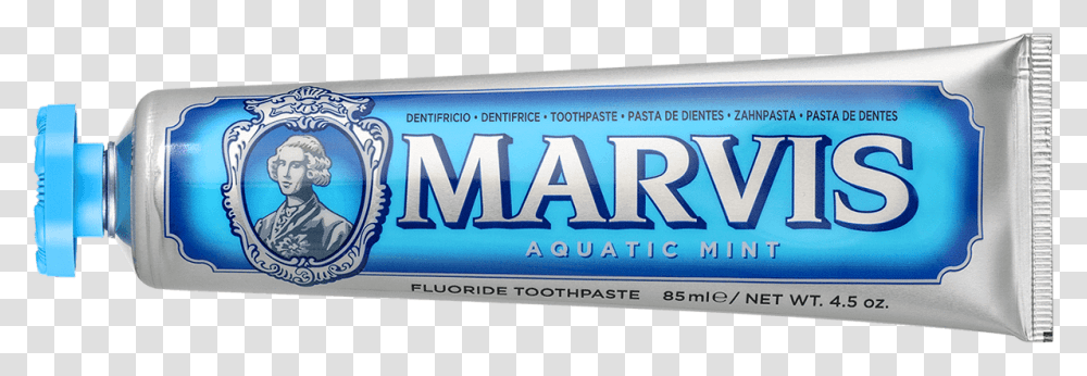 Marvis Aquatic Mint Toothpaste Marvis Toothpaste, Word, Transportation, Vehicle, Candy Transparent Png