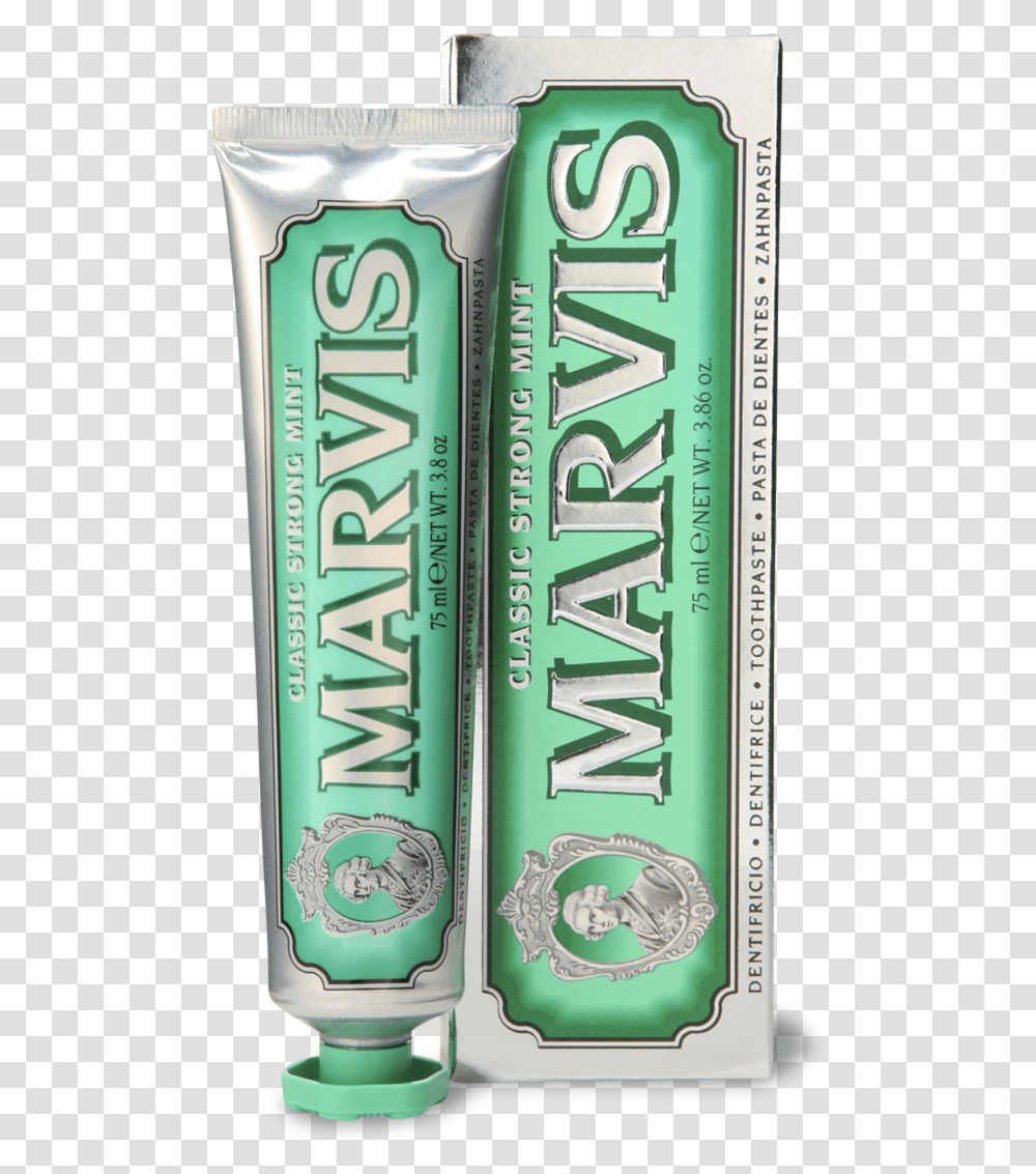 Marvis Classic Mint Toothpaste 0 Marvis, Cosmetics, Absinthe, Liquor, Alcohol Transparent Png