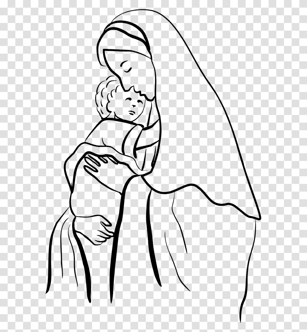 Mary And Jesus Clipart, Gray, World Of Warcraft Transparent Png