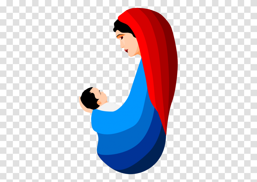 Mary And Jesus Clipart Nice Coloring Pages For Kids, Person, Worship, Bird, Prayer Transparent Png