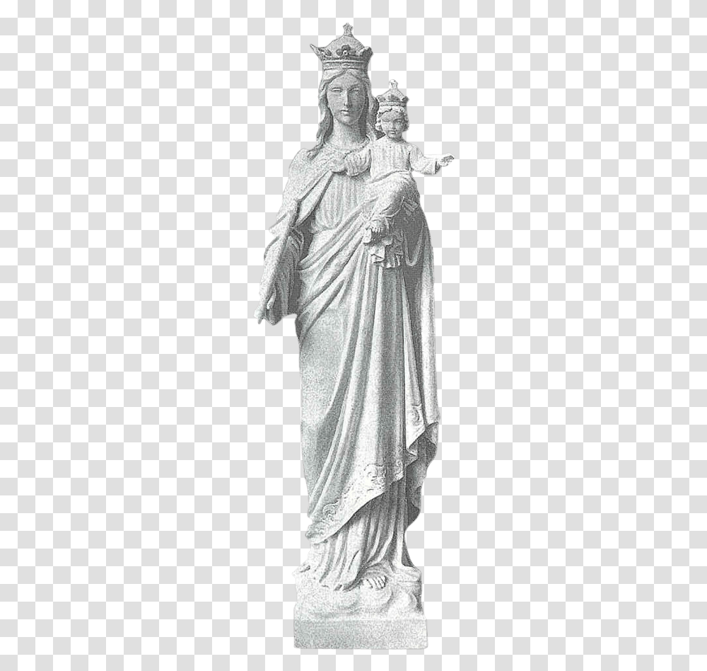 Mary And Jesus Marble Statue Statue, Apparel, Sleeve, Person Transparent Png