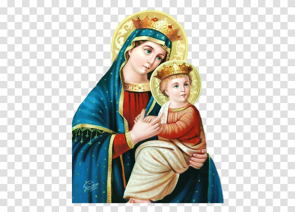 Mary Download Mary And Jesus, Person, Figurine, Costume Transparent Png